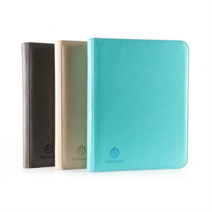 Zipper Double Sided Pockets Card Binder